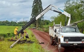 Operativos de Emergencia de Energía de Misiones por fuertes tormentas, en Municipios del centro y norte de la provincia