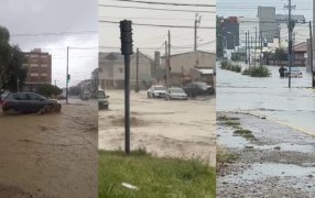Chubut: Un fuerte temporal de lluvia causó problemas en la ciudad de Comodoro Rivadavia, anegamientos, daños en edificios y complicaciones en varios barrios