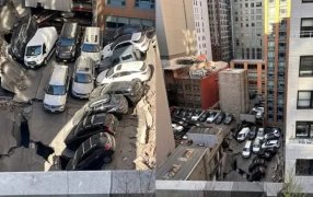 Tragedia: Al menos un muerto tras el colapso de un estacionamiento en Nueva York