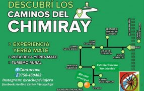 Apóstoles: Los "Caminos del Chimiray" se posicionan como un recorrido imperdible donde se entremezcla el turismo rural, es por la zona rural del Municipio