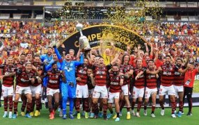 Flamengo campeón de la Copa Libertadores 2022, derrotó a Athletico Paranaense en la final y se quedó con el máximo certamen continental por tercera vez en su historia