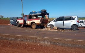 Misiones: Triple choque dejó como saldo la muerte de un automovilista y varios heridos, fue sobre la Ruta Nacional N° 105 en cercanías al peaje de Fachinal