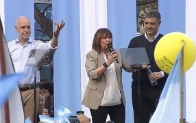 Junto a Jorge Macri y Horacio Rodríguez Larreta, Patricia Bullrich cierra su campaña en la Ciudad Autónoma de Buenos Aires: "Ha llegado el momento de terminar con el kirchnerismo"