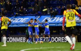 Copa Libertadores: En un clima caliente, Boca Juniors le ganó sobre la hora a Deportivo Pereira de Colombia
