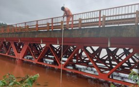 Misiones: Vialidad Nacional imterrumpe el tránsito sobre el Puente Paranaí en la Ruta Nacional N° 12