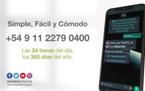 El RENATRE lanzó un servicio de WhatsApp para que los trabajadores rurales puedan solicitar la prestación por desempleo