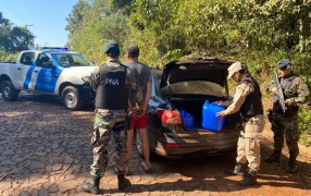 Misiones: Prefectura Naval Argentina detuvo a un individuo que transportaba 60 litros de cocaína líquida. el valor de lo secuestrado supera los 340 millones de pesos