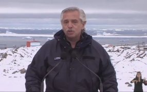 Alberto Fernández en la Antártida: su discurso por cadena nacional