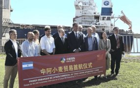 Un total de 65.000 toneladas: Un fin de año histórico para el trigo, partió desde Timbúes el primer embarque rumbo a China