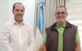 Alejandro Rossi en "Trenes Argentinos", junto a su Presidente Sebastián Giorgetti
