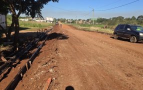 Apóstoles: Comenzaron los trabajos de cordón cuneta sobre calle Las Tunas, en uno de los accesos al Barrio Comandante Andresito