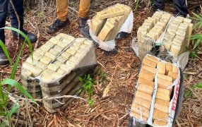 Ocultaban más de cien kilos de marihuana en un tacuaral, la Policía de Misiones la halló durante una búsqueda