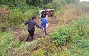 Misiones: Despiste sobre la Ruta Nacional Nº 14, en jurisdicción de la localidad de San José, el conductor no sufrió lesiones
