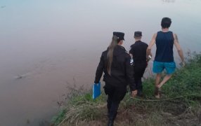 Hallaron sin vida a un pescador en el Río Uruguay en la zona del Paraje Tres Bocas del Municipio misionero de Alba Posse