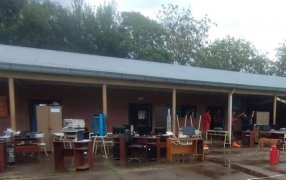 Principio de incendio en una Escuela Provincial en el Municipio de Cerro Corá, fue controlado rápidamente