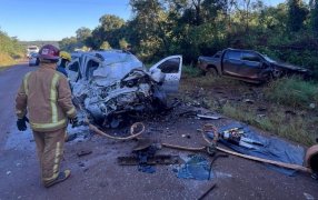 Misiones: Dos hombres fueron hospitalizados tras un choque frontal sobre la Ruta Provincial N° 211 en jurisdicción del Municipio de El Alcázar