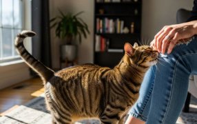 ¿Por qué los gatos se frotan contra las personas?