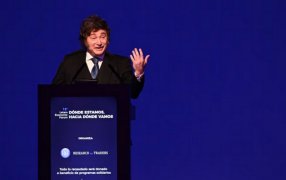 El Presidente Javier Milei ponderó a varios integrantes de su gabinete en medio de un discurso con fuerte impronta económica