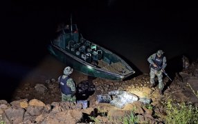 Prefectura Naval Argentina incautó más de 380 kilos de marihuana en Misiones