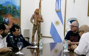 Misiones: El Gobernador Passalacqua se reunió con representantes de la UOCRA y el IERIC para discutir la reactivación de obras públicas en la provincia
