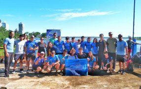 Apostoleños se capacitaron en aguas abiertas realizada en el Club Náutico León Seró en el Río Paraná de la ciudad de Posadas