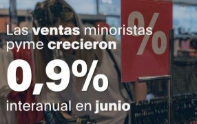 Según CAME: Las ventas minoristas PyME crecieron 0,9% interanual en el mes de Junio