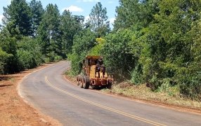 Rutas más seguras: Banquinas despejadas, con tareas de desmalezamiento, perfilado y nivelación destinadas a garantizar mayores condiciones de seguridad vial