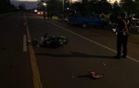 San Vicente: Siniestro vial sobre la Ruta Nacional Nº 14 dejó dos personas lesionadas