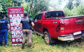 Misiones: En un operativo internacional encabezado por la Policía Provincial se recuperó una camioneta robada en la localidad de San Pedro