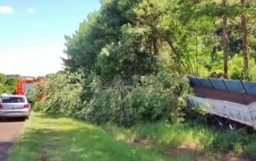 Misiones: Un camionero falleció al despistar y volcar sobre la Ruta Nacional N° 12, en Puerto Iguazú