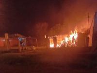 Incendio de vivienda en e