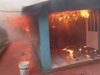 Incendio de vivienda en l
