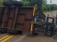 Misiones: Volcó un tráile