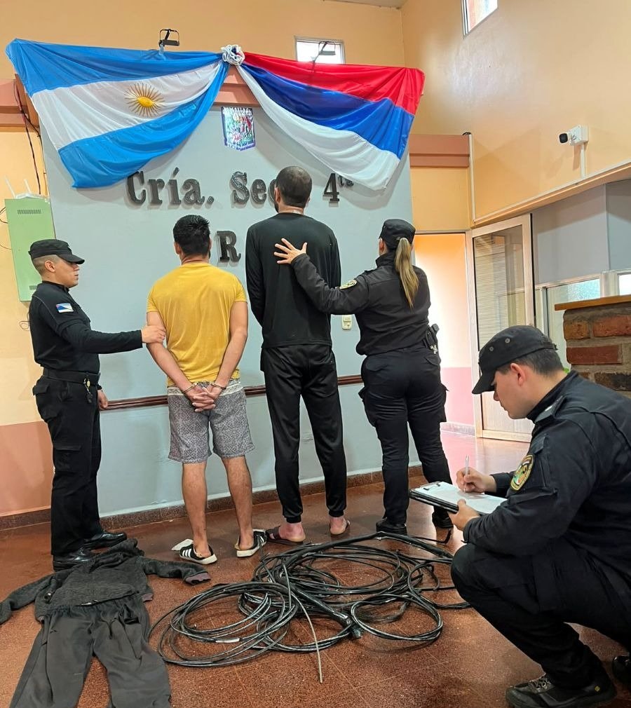 La Policía de Misiones desbarató una banda dedicada al robo y reducción de cables e investigan si también operaba en el narcomenudeo