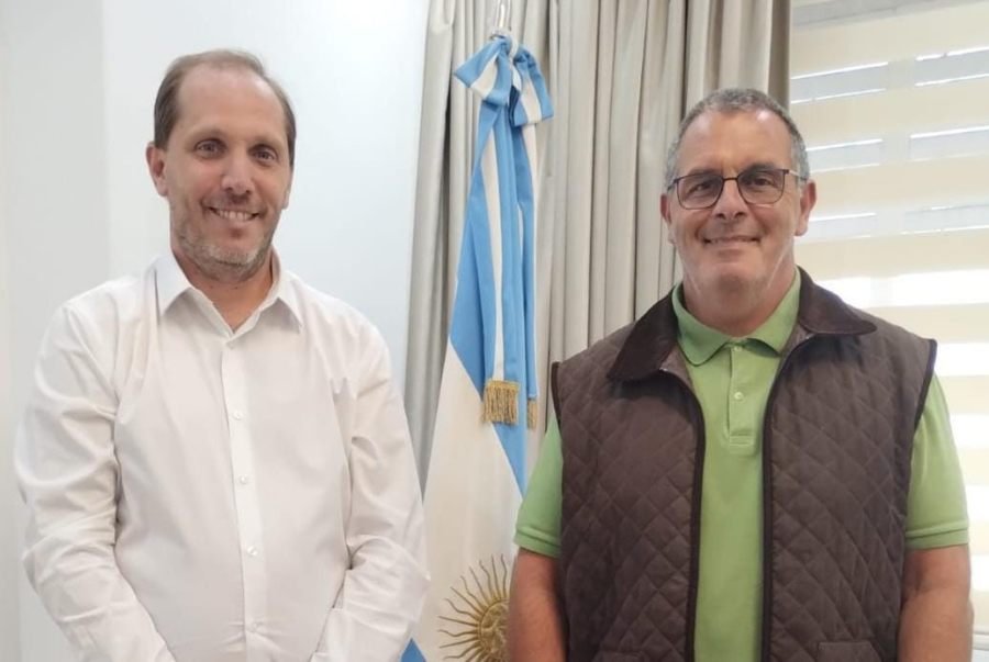 Alejandro Rossi en "Trenes Argentinos", junto a su Presidente Sebastián Giorgetti