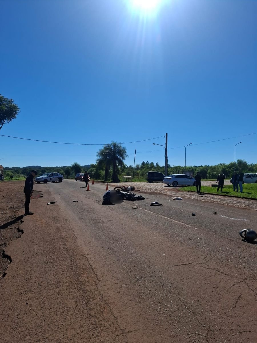 Tres motociclistas resultaron lesionados en un choque sobre la Ruta Provincial N° 4 en jurisdicción del Municipio misionero de San Javier