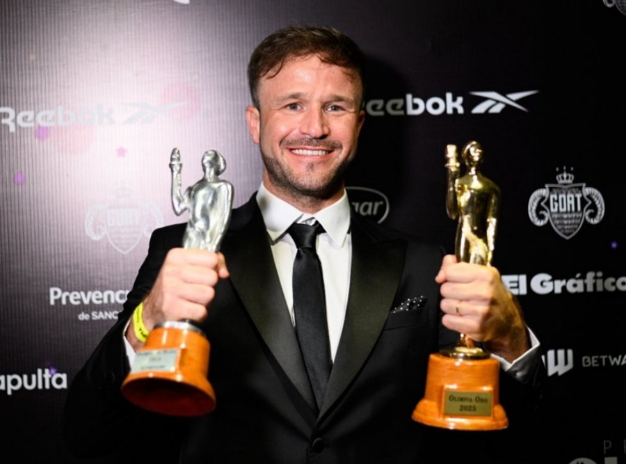 Agustín Canapino recibió por segunda vez el "Olimpia de Oro"