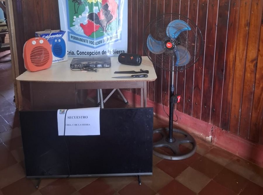 Concepción de la Sierra: Desvalijaron una casa, son cinco los demorados y varios objetos recuperados por la Policía de Misiones