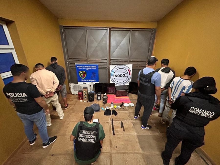 La Policía de Misiones irrumpió en la guarida de cuatro individuos en el Barrio Cruz del Sur de la ciudad de Posadas y recuperó bienes robados