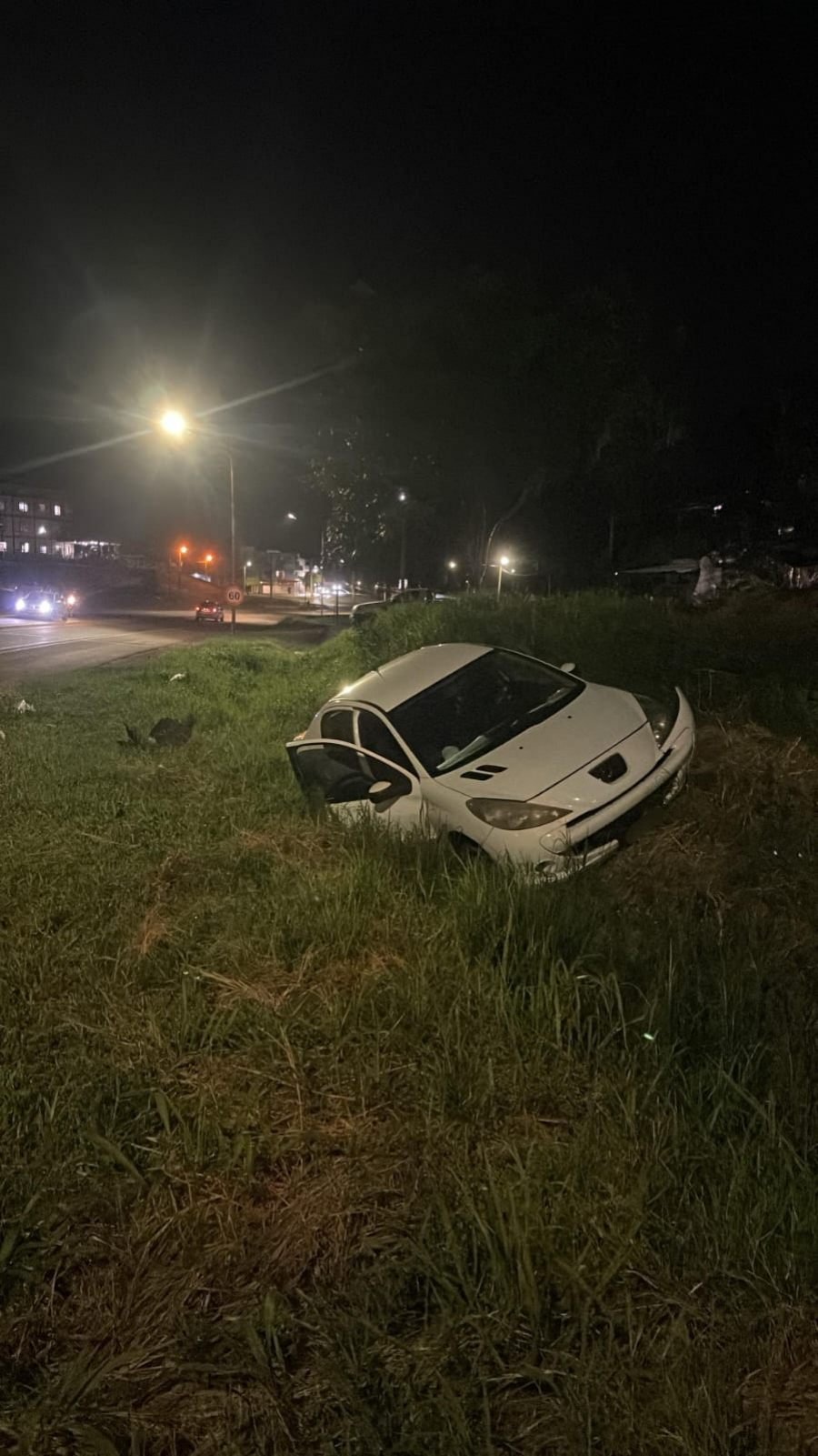 San Vicente: Despiste sobre la colectora de la Ruta Nacional N° 14, afortunadamente, no se registraron personas lesionadas como consecuencia del hecho