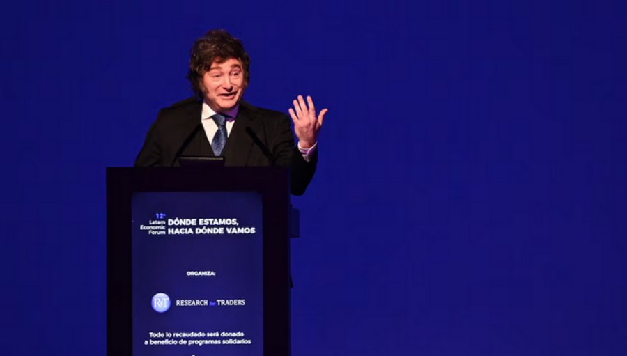 El Presidente Javier Milei ponderó a varios integrantes de su gabinete en medio de un discurso con fuerte impronta económica