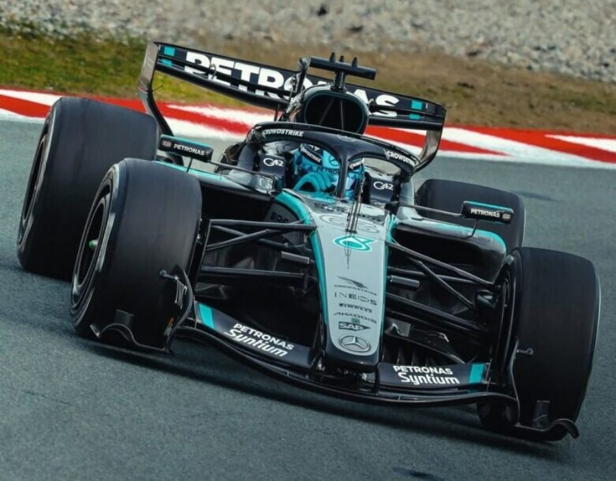 Fórmula 1: Mercedes completa su test en Barcelona con George Russell al frente, seguido por su compañero Kimi Antonelli en los registros