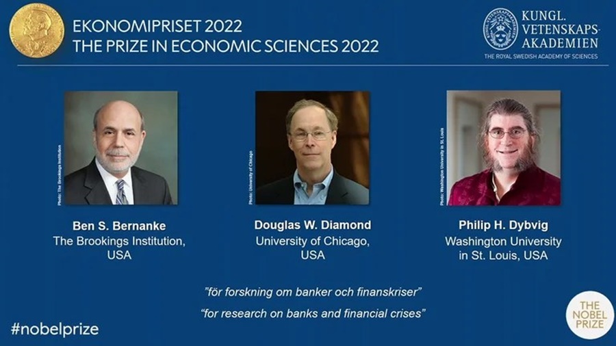 El Nobel de Economía fue otorgado a Ben S. Bernanke, Douglas W. Diamond y Philip H. Dybvig