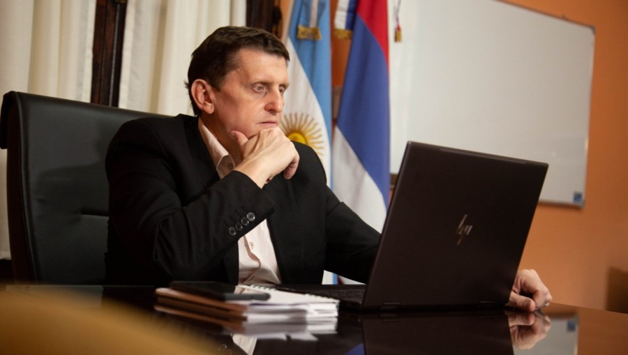 Reunión con BID Invest para abordar las líneas de financiamiento para empresas que ofrece el organismo, en la cual participó el Ministro de Hacienda de Misiones Adolfo Safrán