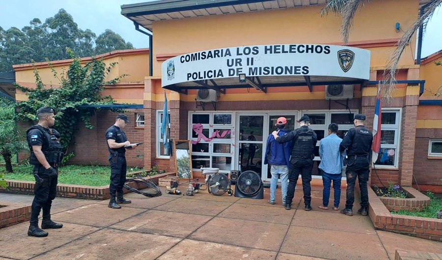Cayó dúo de delincuentes, quienes poseen un amplio prontuario delictivo en la localidad misionera de Los Helechos