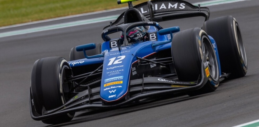 Fórmula 2: Este sábado bajo la lluvia, Franco Colapinto logró un quinto puesto en la Sprint Race en Silverstone