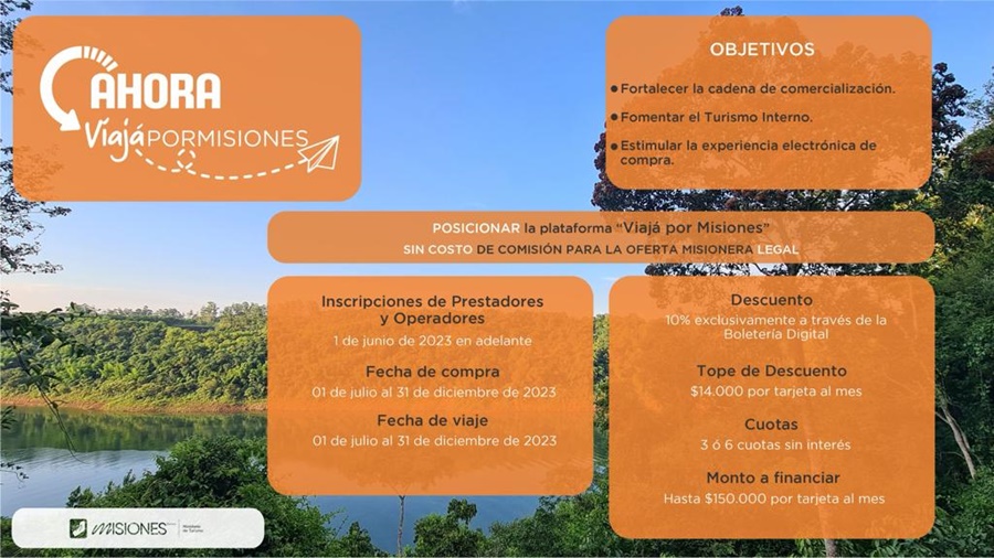 "Ahora viajá por Misiones", nueva apuesta al turismo interno