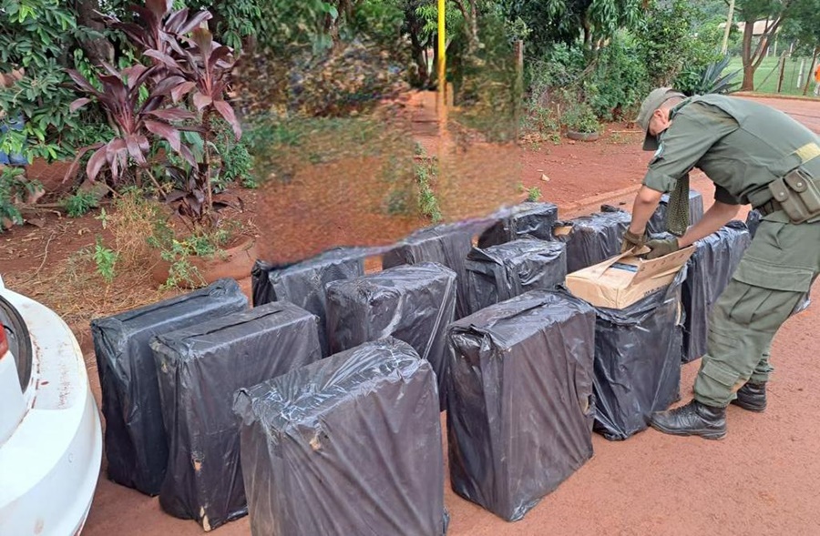 Misiones: Gendarmería Nacional incautó de siete mil paquetes de cigarrillos de origen y procedencia extranjera sin el correspondiente aval aduanero