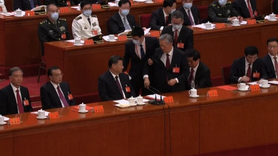 Xi Jinping ordenó la expulsión del ex presidente Hu Jintao del Congreso del Partido Comunista chino