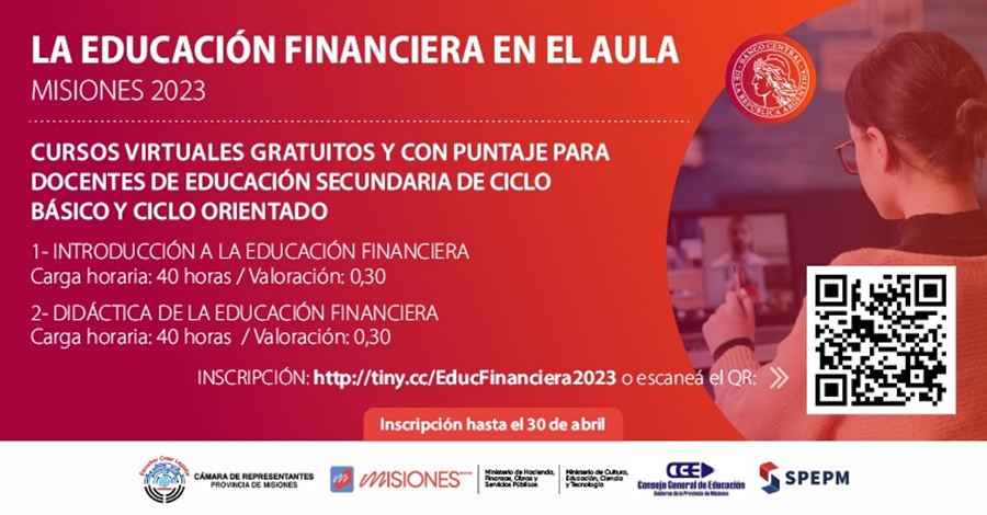 “La Educación Financiera en el Aula”: Los docentes podrán inscribirse al curso virtual del BCRA hasta el 30 de Abril